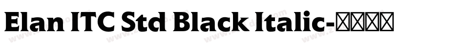 Elan ITC Std Black Italic字体转换